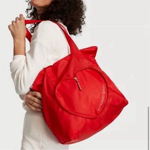 NWT Victoria’s Secret Heart Tote, Valentine’s Day Packable Tote